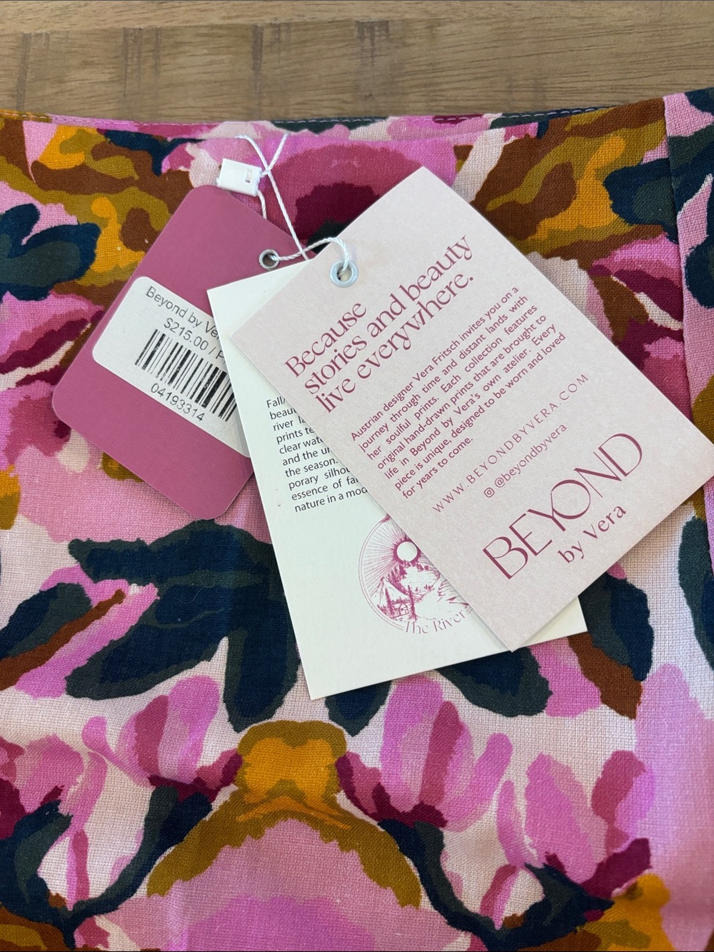 Beyond by Vera Floral Maxi Skirt Cotton/Linen Blend Large NWT Boutique $215 - Picture 6 of 10